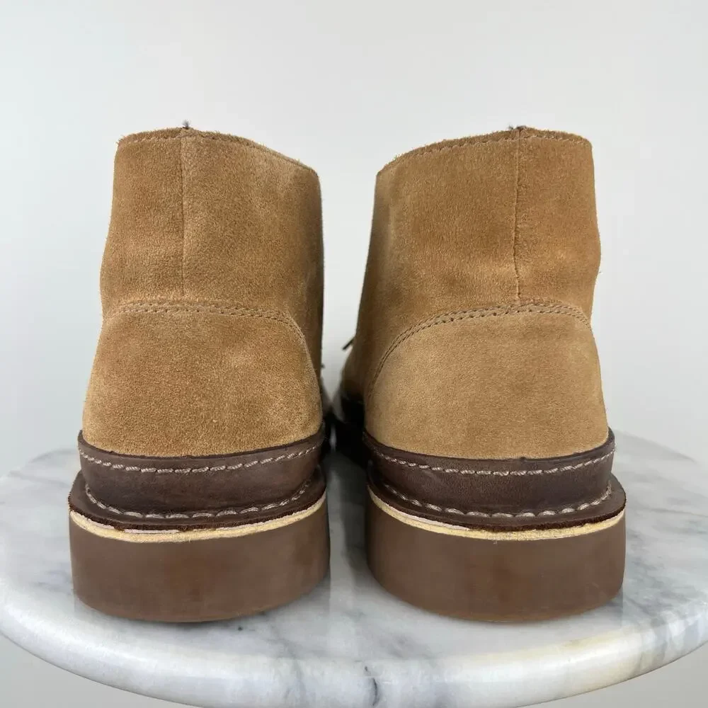 Clarks Men's Bushacre Rand Tan Suede Leather Laced Chukka Boots (Sz 13)